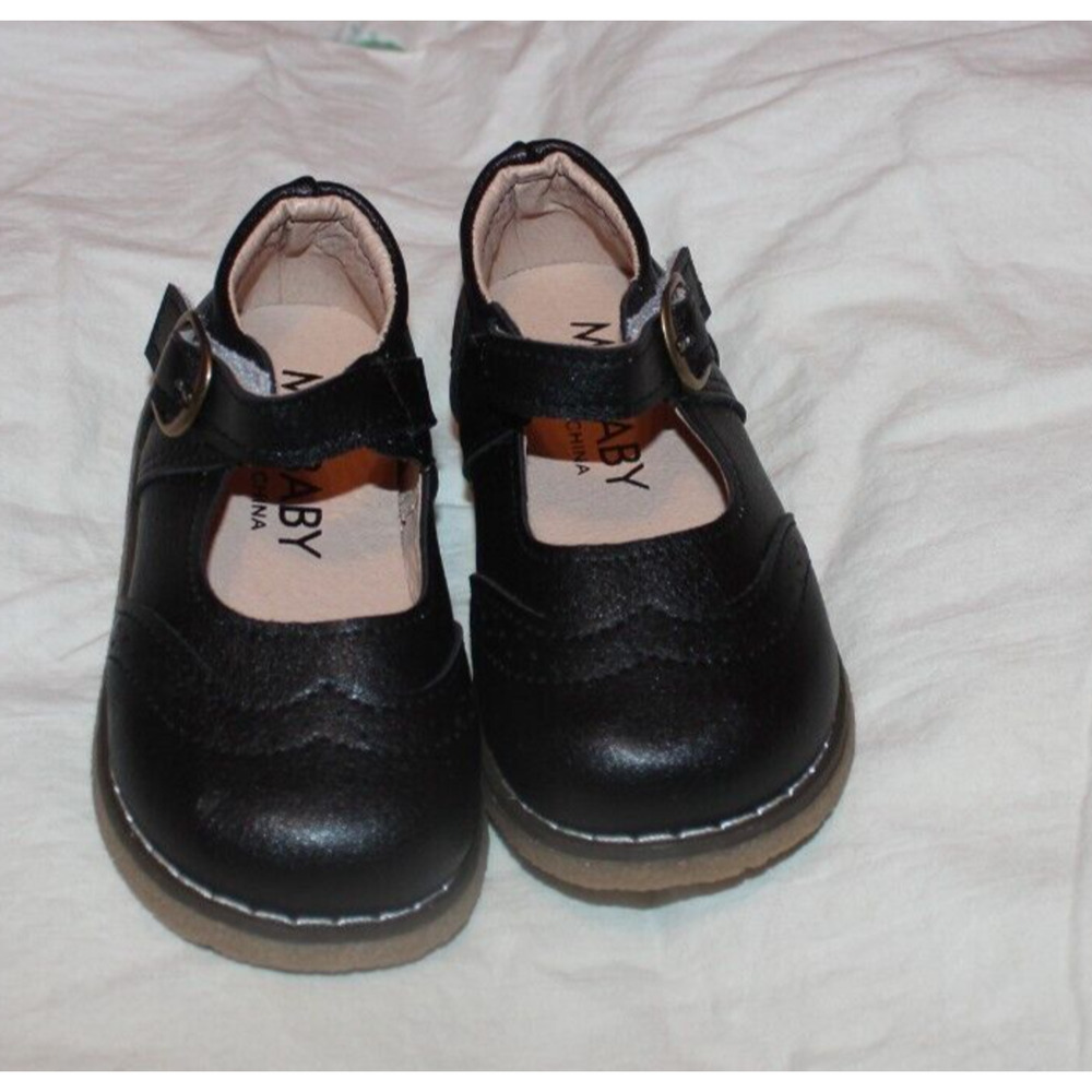 MG BABY DRESS SHOES-SIZE 4-4.5-BLACK